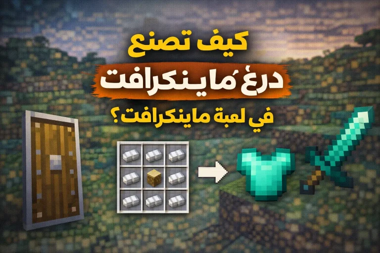 كيف تصنع درعاً في ماين كرافت
